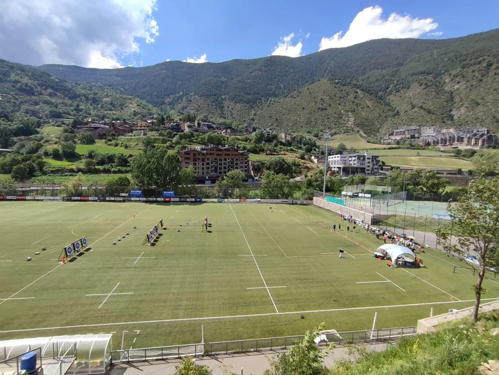 campo de tiro desde arriba